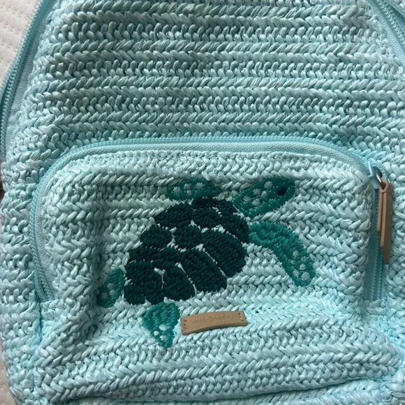 Vera Bradley Mini Blue Turtle Backpack - Picture 2 of 5